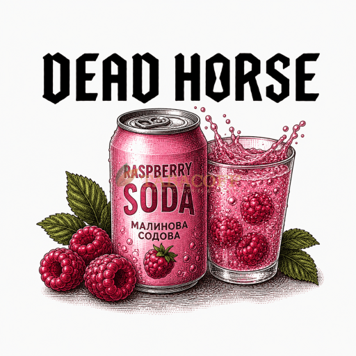 Табак для кальяна Dead Horse Raspberry Soda (Малиновая Содовая) 100 гр